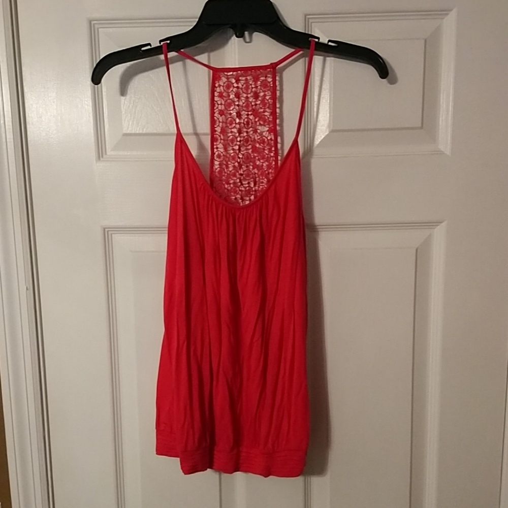 Express Coral Racerback Tank Size Small